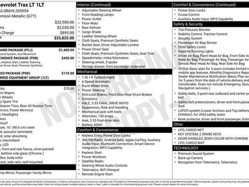 Used 2017 Chevrolet Trax LT w/ Sun & Sound Package FWD image 13