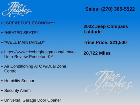 Used 2022 Jeep Compass Latitude w/ Convenience Group FWD image 26