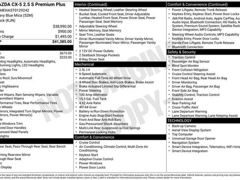 New 2026 MAZDA CX-5 2.5 S w/ Premium Plus Package AWD/4WD image 2