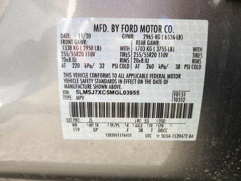 Certified 2021 Lincoln Aviator Reserve w/ Equipment Group 201A image 28