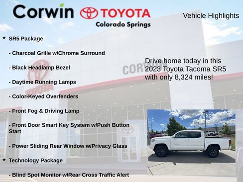 Used 2023 Toyota Tacoma SR5 w/ Technology Package AWD/4WD image 6