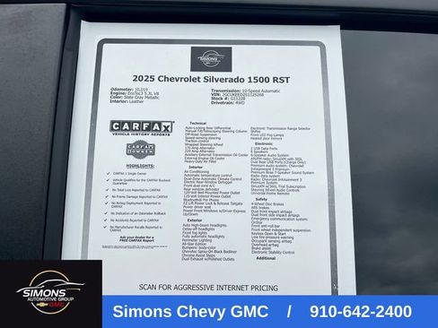 Used 2025 Chevrolet Silverado 1500 RST w/ RST All Star Premium Package AWD/4WD image 29