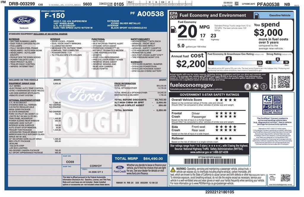 Certified 2023 Ford F150 XLT w/ Equipment Group 302A High AWD/4WD image 37