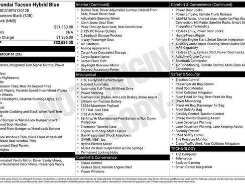Used 2023 Hyundai Tucson Blue image 15
