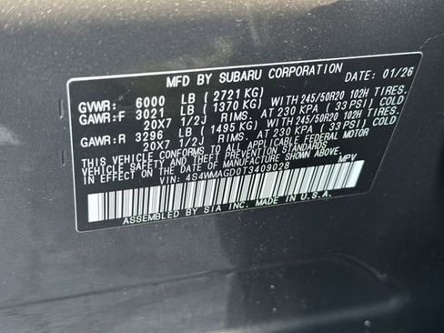 Used 2026 Subaru Ascent Limited AWD/4WD image 28