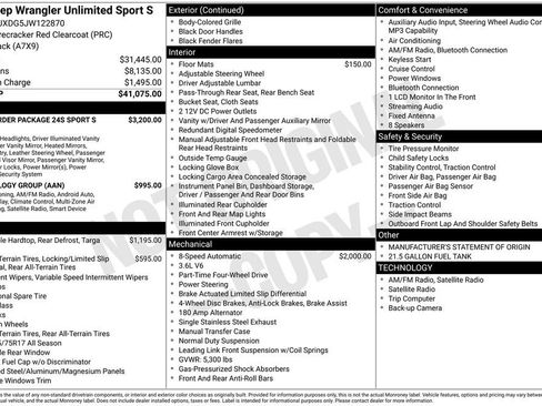 Used 2018 Jeep Wrangler Unlimited Sport S image 2