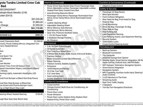 Used 2024 Toyota Tundra Limited w/ Power Package AWD/4WD image 50