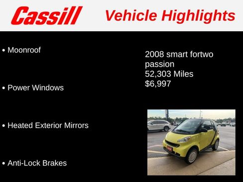Used 2008 smart fortwo passion RWD image 3