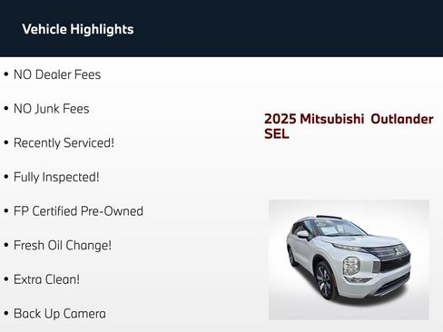 Used 2025 Mitsubishi Outlander SEL FWD image 57