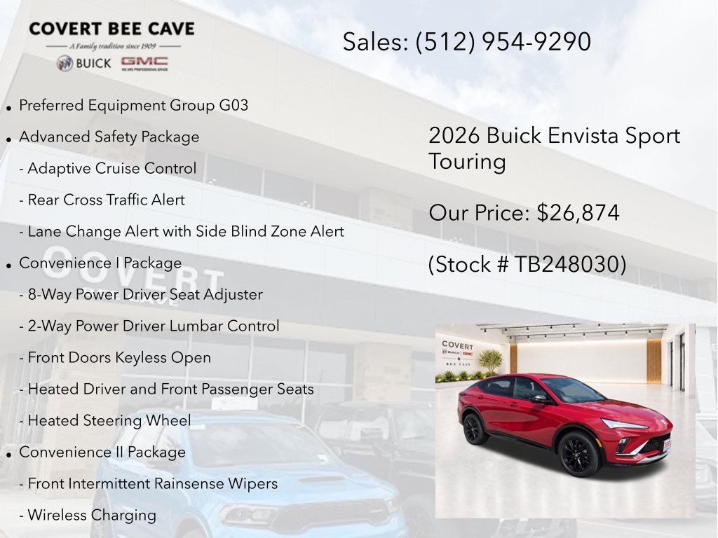 New 2026 Buick Envista Sport Touring w/ Convenience I Package FWD image 7