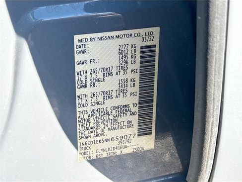 Used 2022 Nissan Frontier PRO-4X w/ Off-Road Protection Package image 32