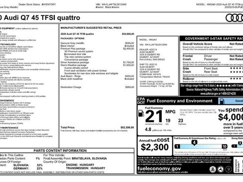 Used 2020 Audi Q7 2.0T Premium Plus w/ Premium Plus Package image 3