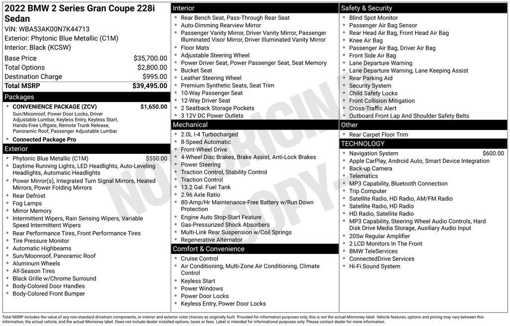 Used 2022 BMW 228i Gran Coupe w/ Convenience Package FWD image 17