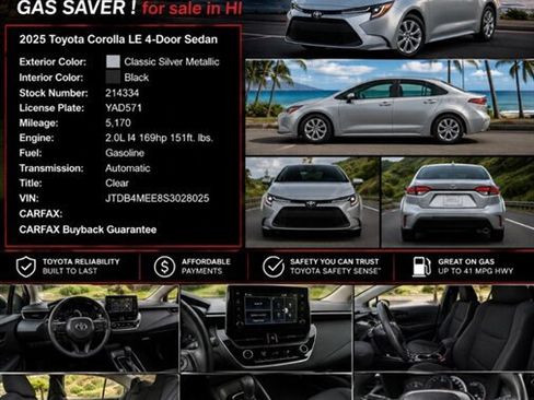 Used 2025 Toyota Corolla LE FWD image 2