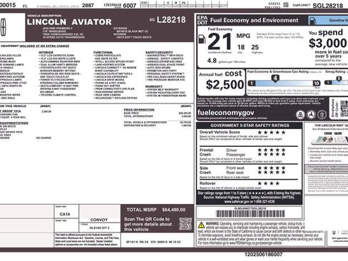 New 2025 Lincoln Aviator 2WD w/ Equipment Group 101A image 34