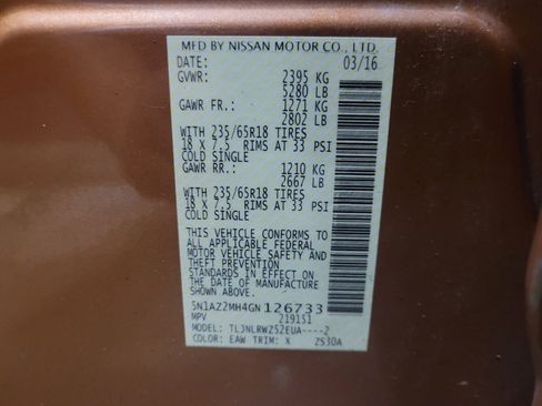 Used 2016 Nissan Murano SL w/ Cargo Package AWD/4WD image 33