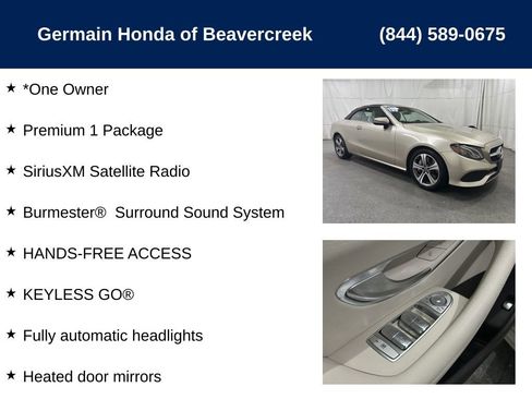 Used 2019 Mercedes-Benz E 450 4MATIC Cabriolet w/ Premium 1 Package image 5
