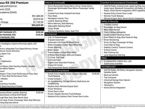 Used 2023 Lexus RX 350 Premium w/ Accessory Package AWD/4WD image 6