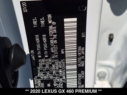 Used 2020 Lexus GX 460 Premium w/ Premium Package AWD/4WD image 29