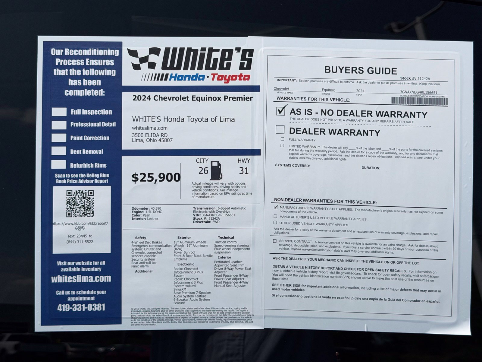 Used 2024 Chevrolet Equinox Premier FWD image 33