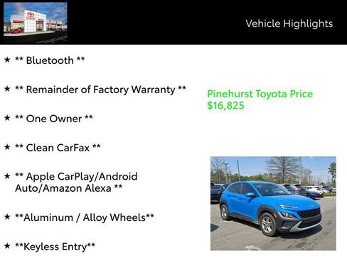 Certified 2022 Hyundai Kona SE w/ Cargo Package image 7