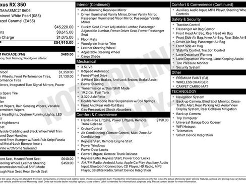 Used 2021 Lexus RX 350 FWD w/ Premium Package image 7