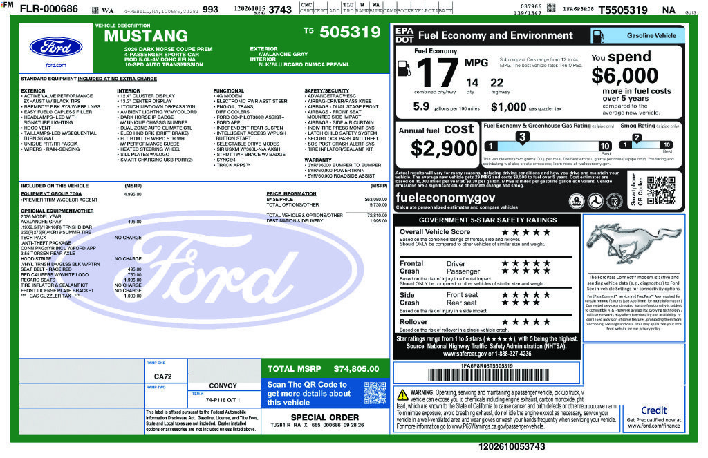 New 2026 Ford Mustang Dark Horse RWD image 23