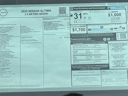 New 2025 Nissan Altima 2.5 SR FWD image 11