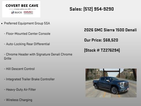 New 2026 GMC Sierra 1500 Denali w/ Denali Reserve Package AWD/4WD image 18