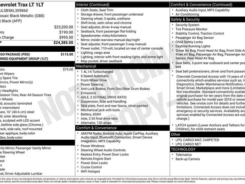 Used 2019 Chevrolet Trax LT w/ LPO, Cargo Package image 6