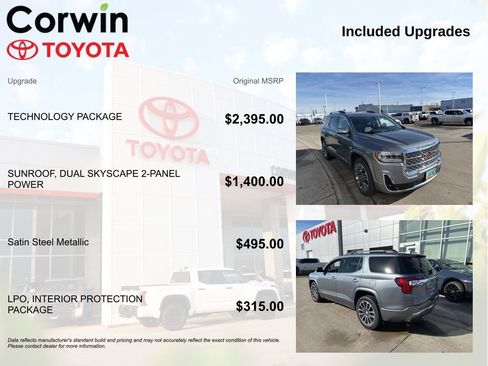 Used 2020 GMC Acadia Denali w/ Technology Package image 4