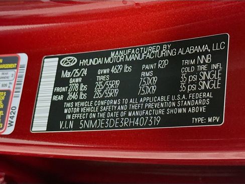 Certified 2024 Hyundai Tucson Limited FWD image 36