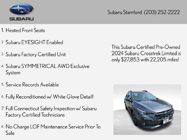 Certified 2024 Subaru Crosstrek 2.5i Limited AWD/4WD image 2