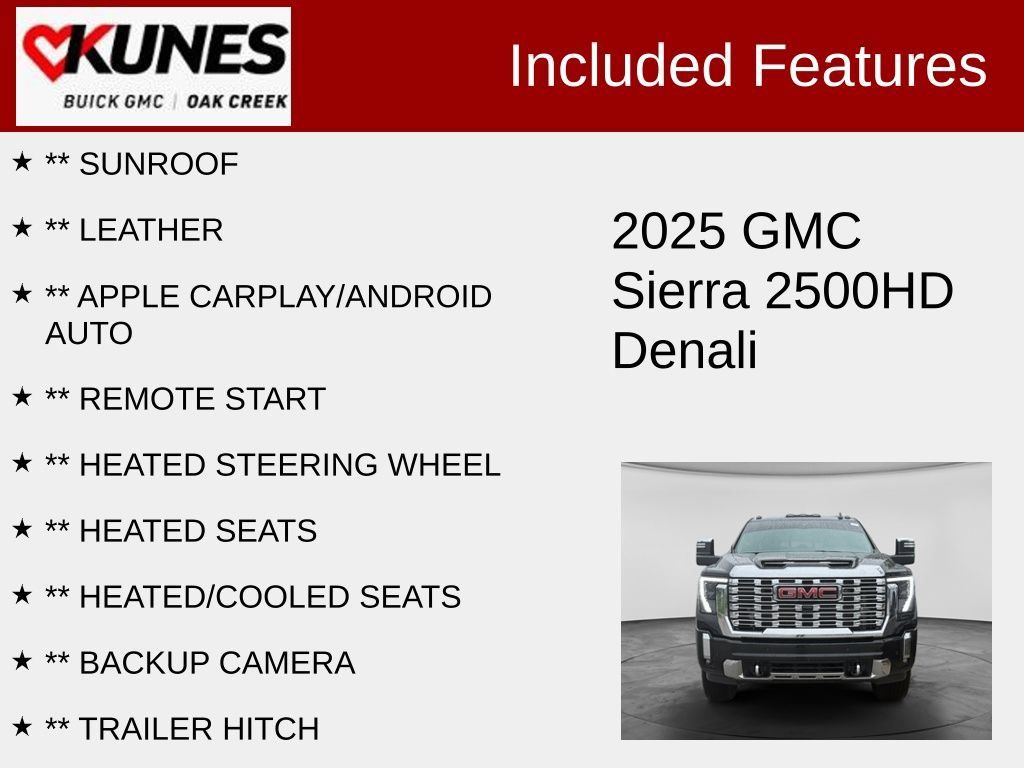 Used 2025 GMC Sierra 2500 Denali w/ Denali Reserve Package AWD/4WD image 2