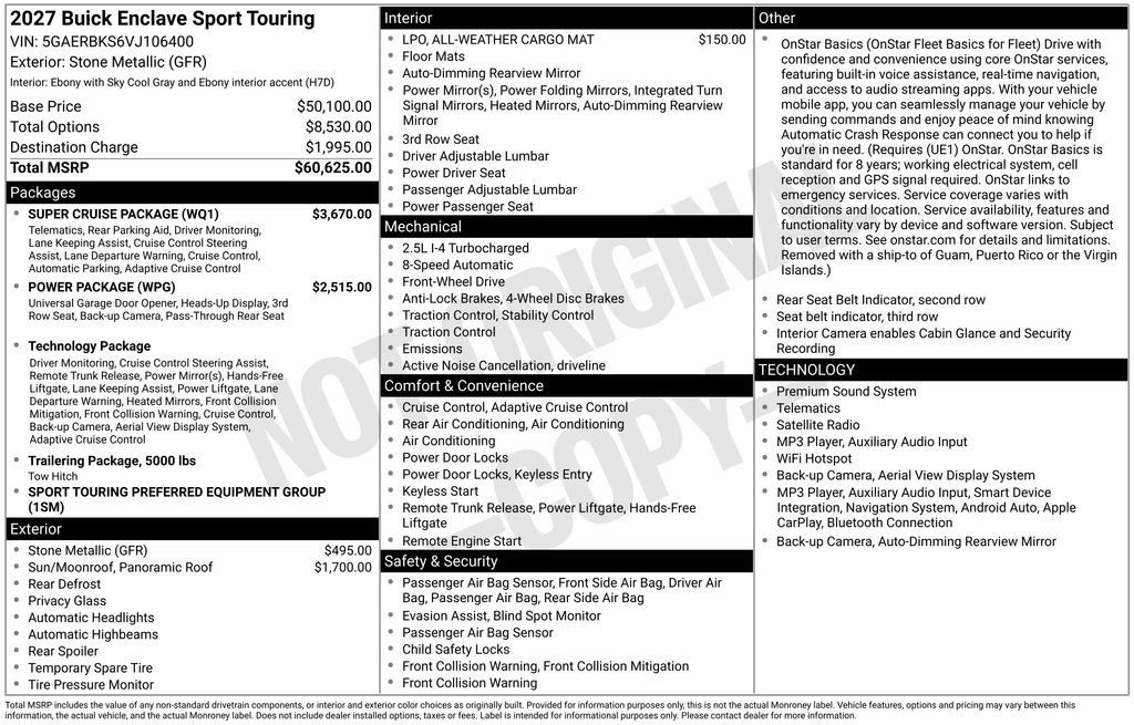 New 2027 Buick Enclave Sport Touring w/ Super Cruise Package FWD image 29