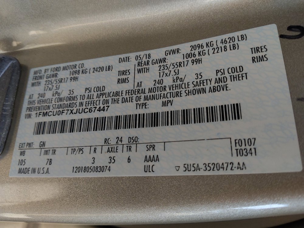 Used 2018 Ford Escape S FWD image 33