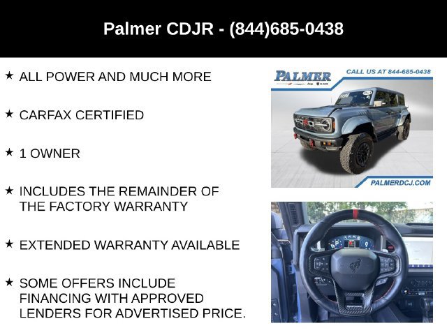 Used 2024 Ford Bronco Raptor w/ Interior Carbon Fiber Pack 6 AWD/4WD image 24