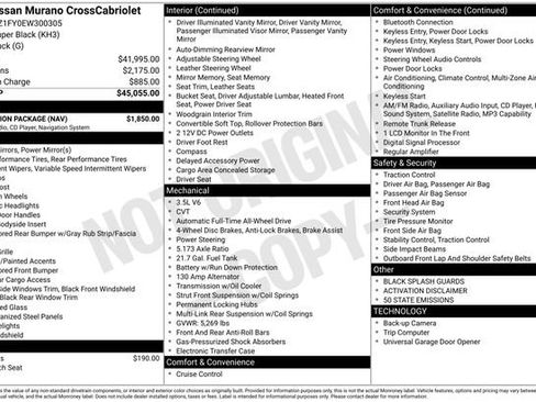 Used 2014 Nissan Murano CrossCabriolet w/ Navigation Package image 32