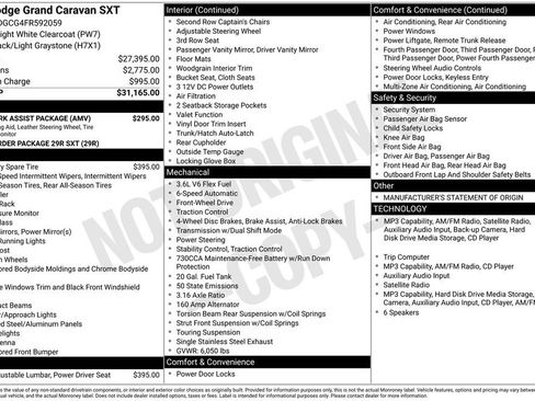 Used 2015 Dodge Grand Caravan SXT w/ Rear Park Assist Package FWD image 8