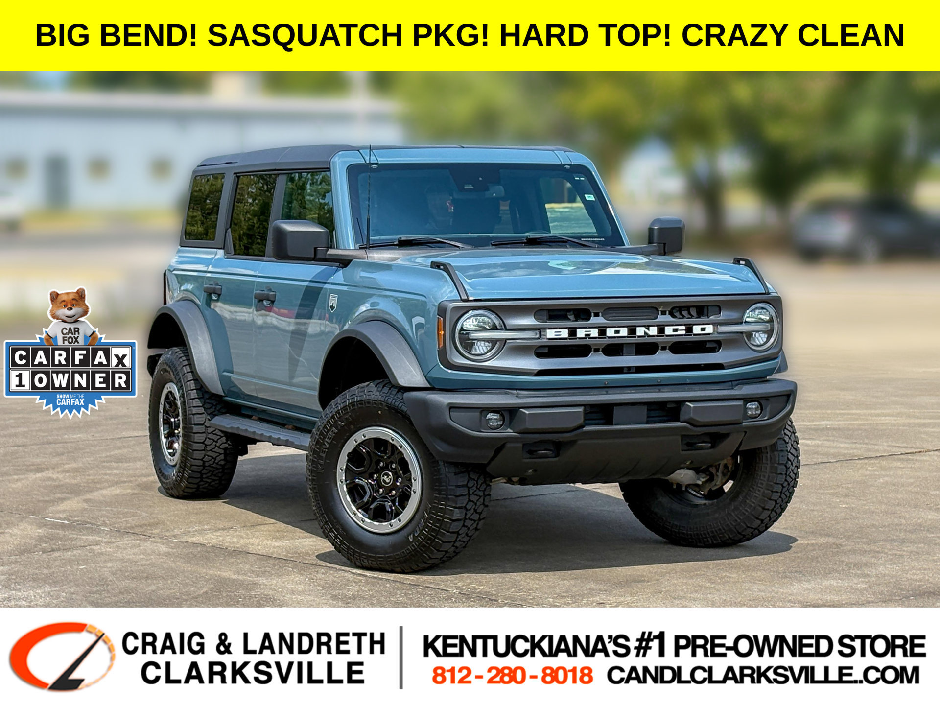 Used 2022 Ford Bronco Big Bend w/ Sasquatch Package AWD/4WD image 1