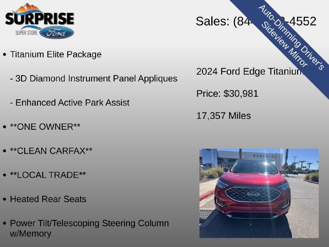 Used 2024 Ford Edge Titanium w/ Titanium Elite Package AWD/4WD image 15