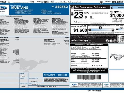 Used 2017 Ford Mustang Premium w/ Equipment Group 201A image 6