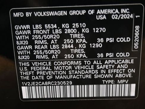 Used 2024 Volkswagen Atlas Cross Sport SE w/ Panoramic Sunroof Package FWD image 42