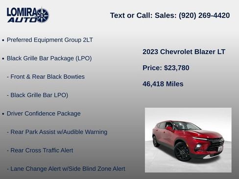 Used 2023 Chevrolet Blazer LT w/ Driver Confidence Package AWD/4WD image 8