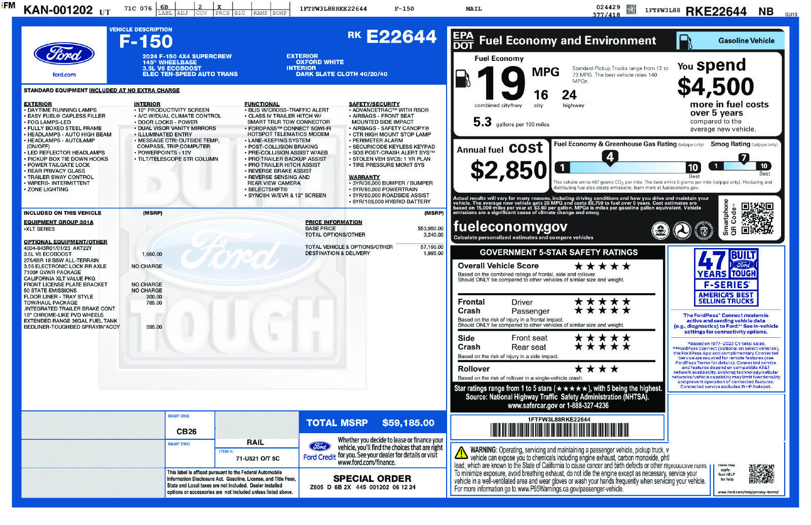 Certified 2024 Ford F150 XLT w/ Tow/Haul Package AWD/4WD image 34
