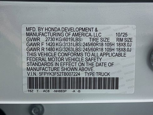 New 2026 Honda Ridgeline RTL image 23