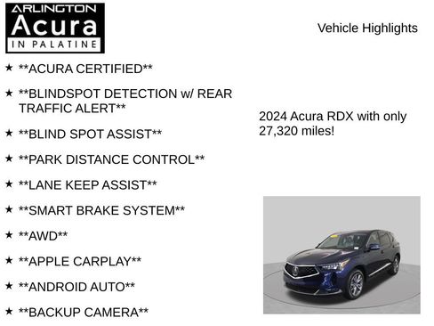 Used 2024 Acura RDX w/ Technology Package AWD/4WD image 7