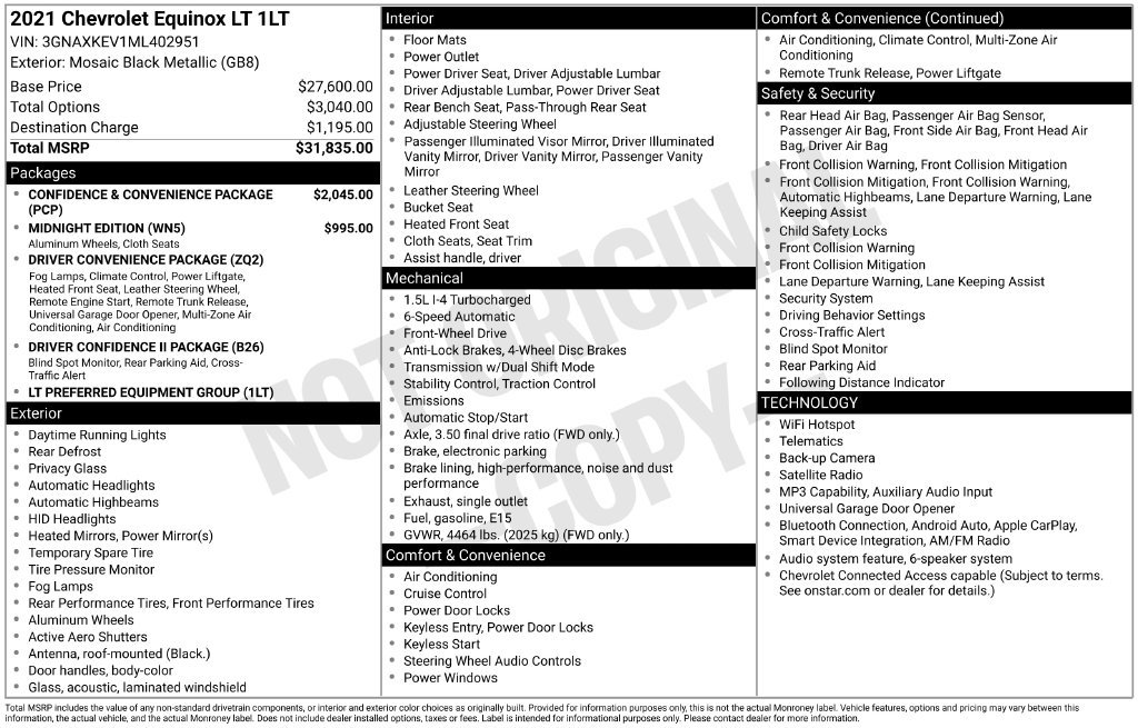 Used 2021 Chevrolet Equinox LT FWD image 24