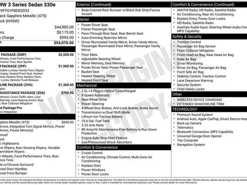 Used 2023 BMW 330e w/ M Sport Package RWD image 10