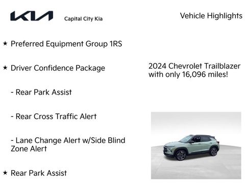 Used 2024 Chevrolet TrailBlazer RS w/ Driver Confidence Package AWD/4WD image 8